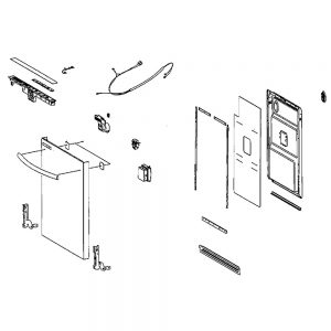 DD82-01374A Samsung Dishwasher Door Assembly, ODM