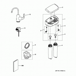 GE WS15X10069 FAUCET ASM WHITE