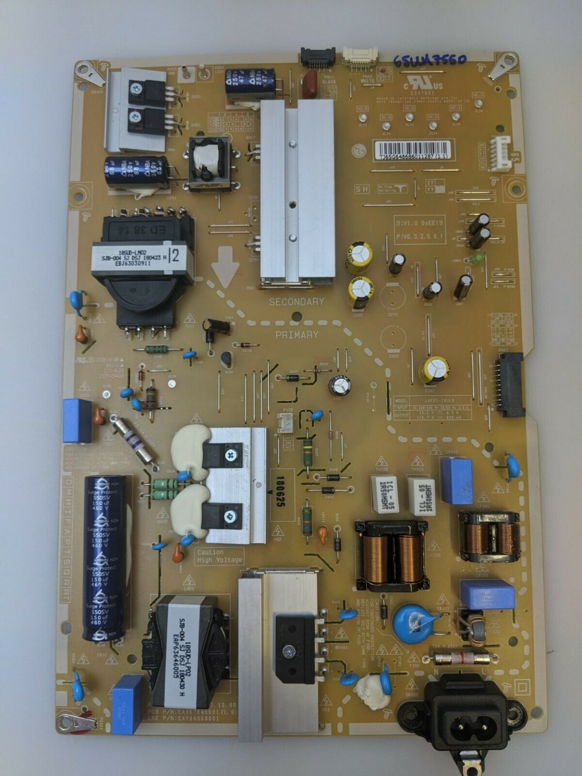 EAY64450501 LG Power Supply Board Assembly