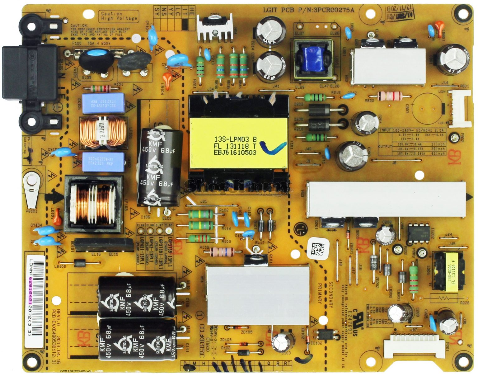 EAY62810401 LG Power Supply Board Assembly