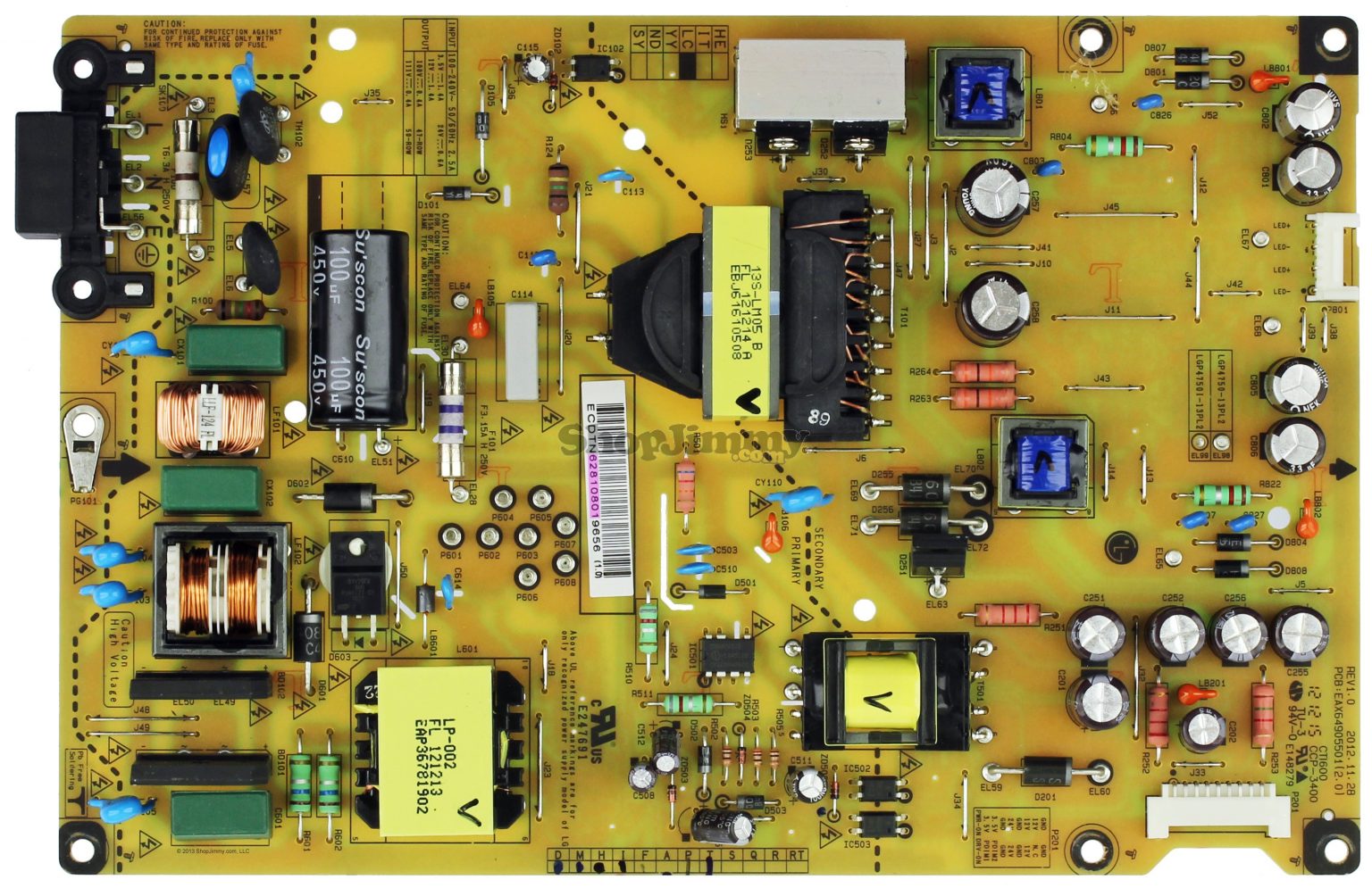 EAY62810801 LG Power Supply Board Assembly