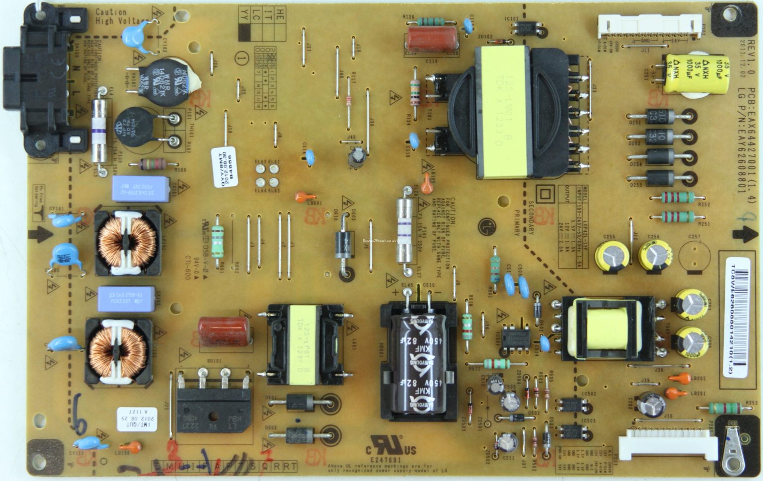 EAY62608801 LG Power Supply Board Assembly