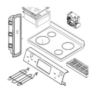 101723 Dacor Main Top Glass, Bake