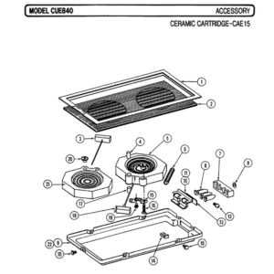 Dacor 700951 ASY, DOOR-GLASS-FRAM