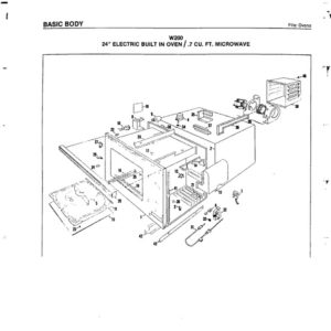 Dacor 701203 ASY, DOOR GLASS FRAME