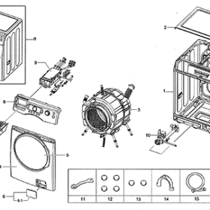 Samsung DC97-15500A JOINT AIR ASSY,FRONTIER WF3