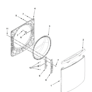 Whirlpool W11316777 DOOR-GLASS